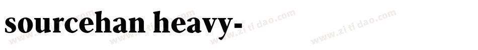 sourcehan heavy字体转换